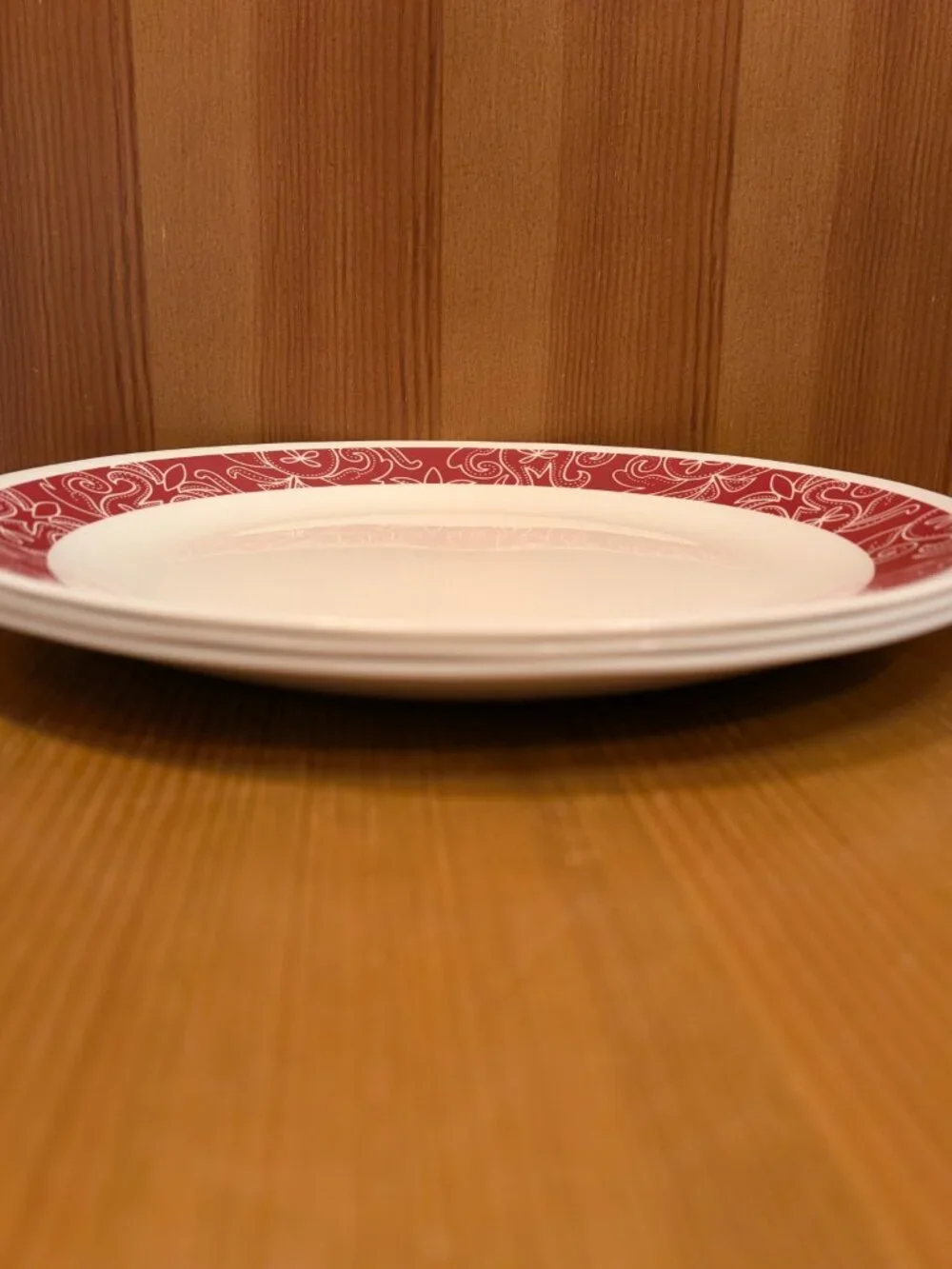 Set of 3 Corelle RED BANDANA Dinner Plates 10 1/4